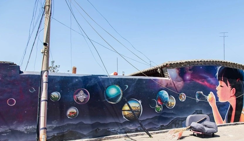 3D网红打卡手绘墙