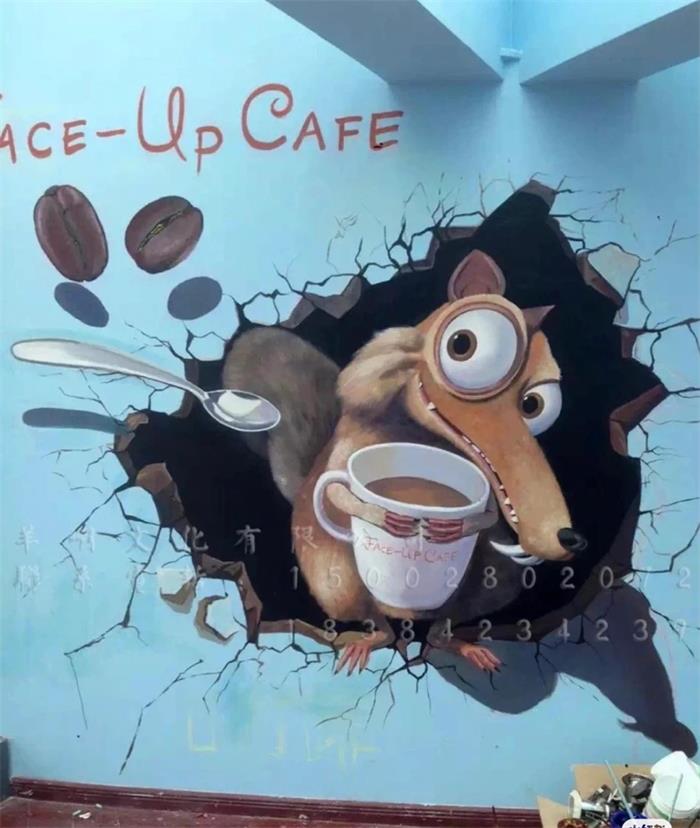 3D网红打卡手绘墙