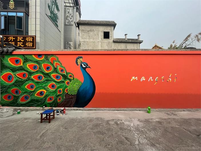 商业工装彩绘墙绘