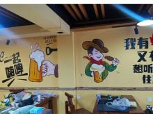 商业工装彩绘墙绘