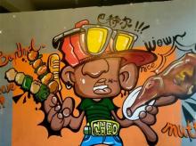 商业工装彩绘墙绘