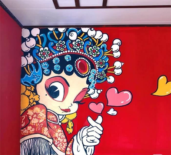 商业工装彩绘墙绘