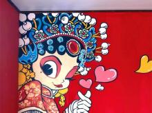 商业工装彩绘墙绘