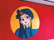 商业工装彩绘墙绘