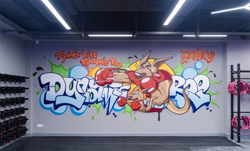 商业工装彩绘墙绘