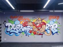 商业工装彩绘墙绘