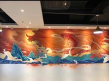 商业工装彩绘墙绘