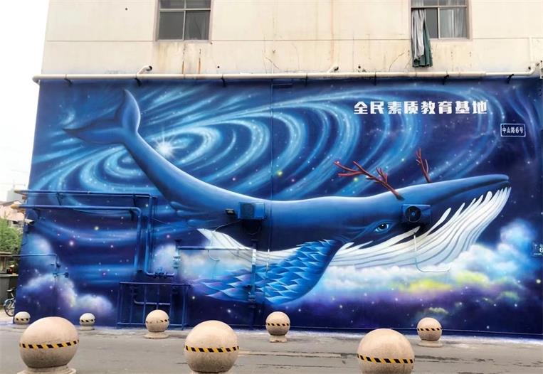 商业工装彩绘墙绘