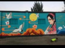 商业工装彩绘墙绘