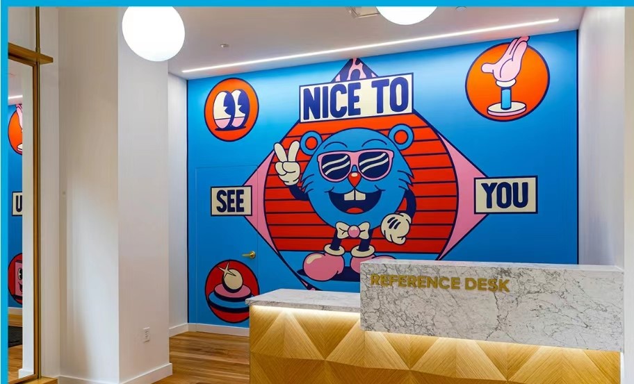 商业工装彩绘墙绘