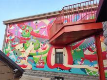 商业工装彩绘墙绘