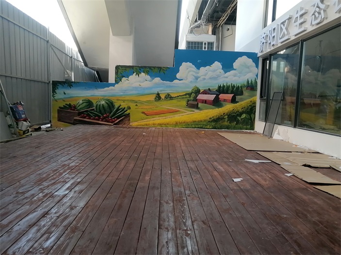 商业工装彩绘墙绘