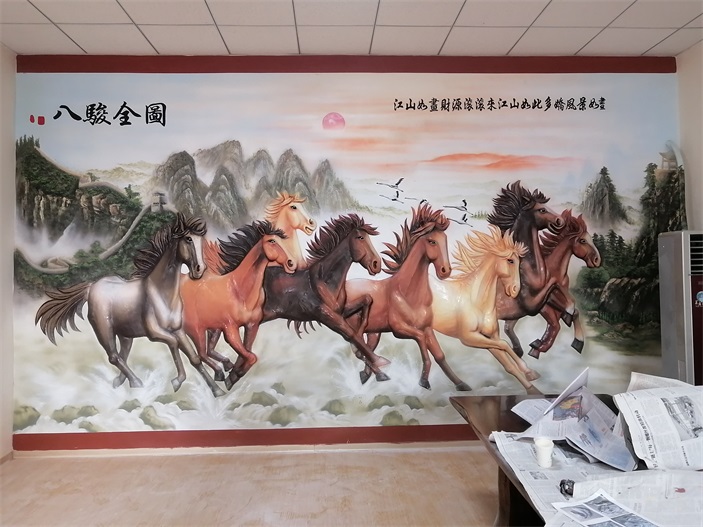 商业工装彩绘墙绘