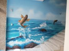 商业工装彩绘墙绘