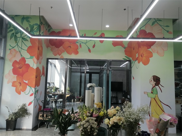 商业工装彩绘墙绘