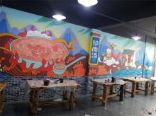 商业工装彩绘墙绘