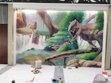 商业工装彩绘墙绘