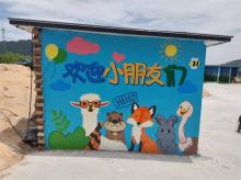 商业工装彩绘墙绘