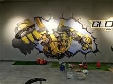 商业工装彩绘墙绘